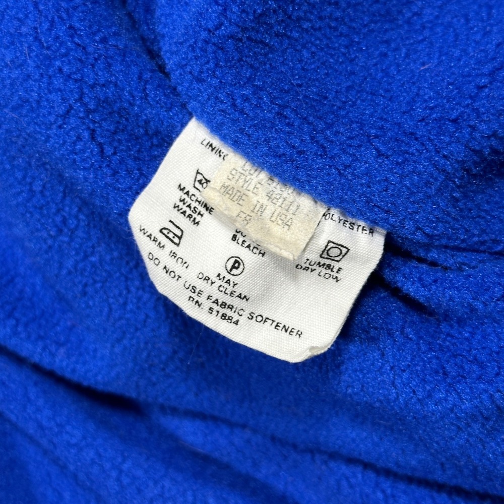 Vintage 80s Made in USA Patagonia Synchilla Shelled Jacket Grey Blue XL 42111 F8 - Picture 10 of 13